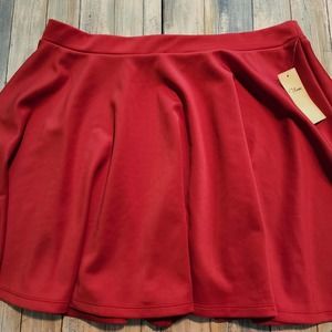 3x Pleated Red Velma Mini Skirt Skater Style Plus Size